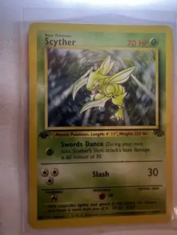 Pokemon Scyther 26/64 - 1st Edition Jungle Holo Rare - WotC Vintage 1999 - Image 1
