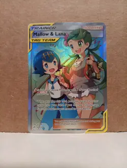 Pokemon TCG Mallow & Lana Full Art Holo Card 231/236 Sm-Cosmic Eclipse - Image 1