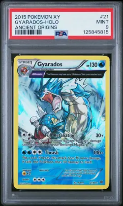 2015 POKEMON XY ANCIENT ORIGINS #21 GYARADOS-HOLO PSA 9 - Image 1
