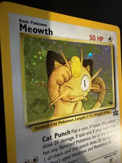 Pokemon Card MEOWTH |Game Boy Holo / BLACK STAR PROMO-Rare | Card #10 Vintage MP - Image 3