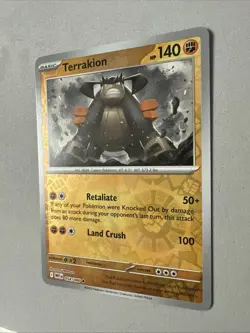 Pokemon TCG * SV White Flare 054/086 Terrakion Rare Reverse Holo * FRESH PK - Image 2