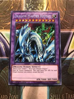 *** DRAGON MASTER KNIGHT *** 1ST EDITION SECRET RARE (LP) LCKC-EN065 YUGIOH! - Image 1