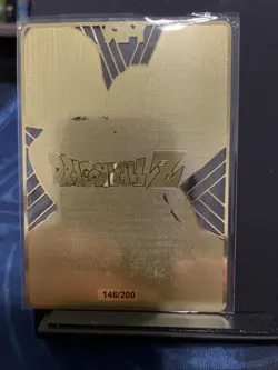 Android 18 Dragon Ball Z Premium MR Serial 146/200 Waifu Custom Gold Metal Card - Image 2