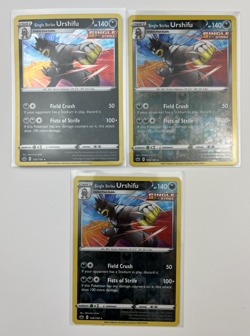 3 Card Lot Urshifu Single Strike Reverse Holo Pokemon TCG holo Rare - Image 1
