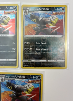 3 Card Lot Urshifu Single Strike Reverse Holo Pokemon TCG holo Rare - Image 3
