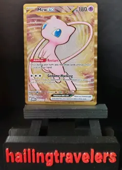 Pokemon Mew EX Gold TCG 205/165 SV 151 Scarlet & Violet Hyper Rare Holo Card - Image 1