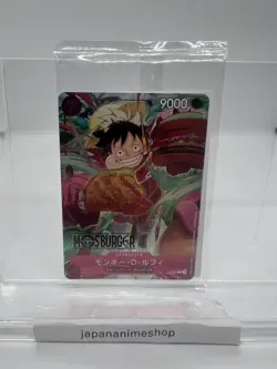 ONE PIECE Card Monkey D. Luffy P-080 Sealed Promo MOS BURGER Collaboration JP - Image 1