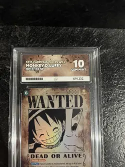 Monkey.D.Luffy Op13-118 SEC Wanted Poster One Piece Card - First ACE 10 in UK - Image 5