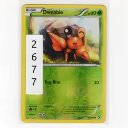 Pokemon TCG Dwebble 13/113 BW Legendary Treasures Reverse Holo Card EN-LP 2013 - Image 3