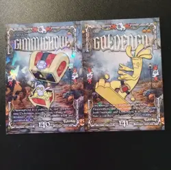 GIMMIGHOUL GOLDENGO X2 Cards Prisma Trick Or Treat Halloween Cracked Ice Holo - Image 1