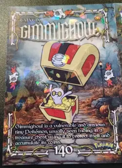 GIMMIGHOUL GOLDENGO X2 Cards Prisma Trick Or Treat Halloween Cracked Ice Holo - Image 2