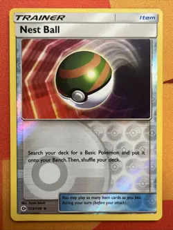 Pokemon Card - Nest Ball - Reverse Holo (123/149) Sun & Moon NM - Image 1