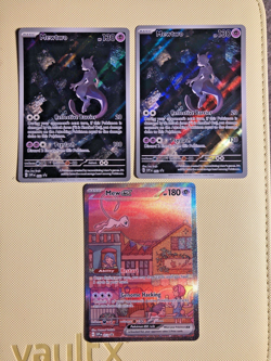 Mew ex 053 Sv: Scarlet & Violet Promo Card + 2 Mewtwo 052 Promo Cards BUNDLE - Image 1