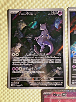 Mew ex 053 Sv: Scarlet & Violet Promo Card + 2 Mewtwo 052 Promo Cards BUNDLE - Image 2