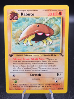 Pokemon TCG Kabuto Fossil 50/62 1st edition 1999 WOTC LP (Card #2) - Image 1
