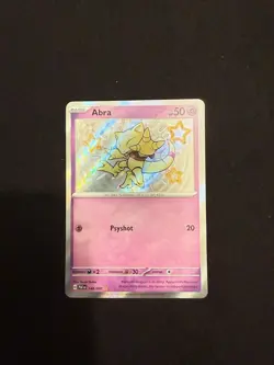 Pokemon TCG Abra Card 148/091 Baby Shiny Paldean Fates Scarlet & Violet NM - Image 1