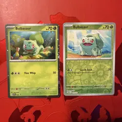 2 Bulbasaur Card Lot (S&V Promo #46 & 151 Reverse Holo #1) - Image 1