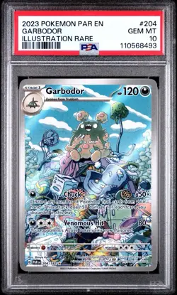 Pokemon TCG Garbodor 204/182SV04: Paradox Rift Illustration Rare Card - Image 1