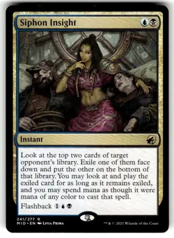 1x Siphon Insight NM-Mint, English Innistrad: Midnight Hunt MTG Magic - Image 1