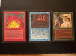 Beta MTG Bundle. Ley Druid, Wall of Fire, Steal Artifact. - Image 1