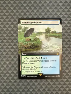 MTG Waterlogged Grove #0534 Extended Art Rare Universes Beyond: Doctor Who (WHO) - Image 1