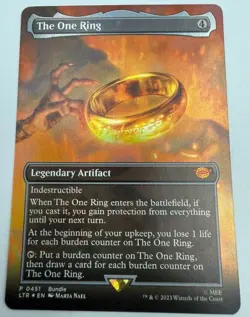 MTG x Lord of the Rings #0451 Promo The One Ring Borderless NM Foil - Image 1