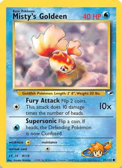 Misty's Goldeen (85) 085/132 Gym Heroes Pokemon 000172 - Image 1