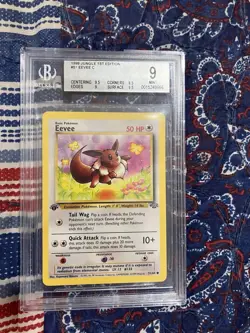 1999 Pokemon WOTC Jungle 1st Edition Eevee #51/64 Graded Mint BGS 9 - Image 1