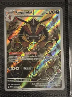 Pokemon TCG Kingambit 220/198 Scarlet & Violet Full Art Illustration Rare MINT - Image 1