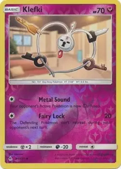 Klefki 89/131 S&M Forbidden Light REVERSE HOLO PERFECT MINT! Pokemon - Image 1