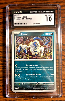Absol Regular Uncommon #113 - CGC GEM MINT 10 - 2023 Paradox Rift - Pokemon TCG - Image 1