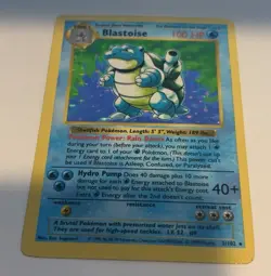 Pokemon Blastoise 002/102 Base Set (Shadowless) Holo RC422 - Image 1