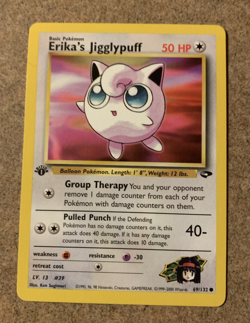 1st Edition Erika’s Jigglypuff 69/132 - Gym Challenge - Near Mint - Image 1