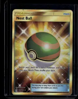 Pokemon TCG Nest Ball 158/149 SM Base Set LP - Image 1