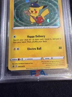 2020 POKEMON SWSH BLACK STAR PROMO #074 SPECIAL DELIVERY PIKACHU-HOLO PSA 9 - Image 4