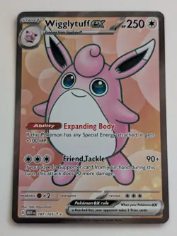 Wigglytuff ex 187/165 Scarlet And Violet 151 Pokemon TCG Full Art Ultra Rare VLP - Image 1