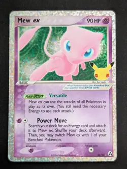 Mew ex 88/92 Celebrations Classic Collection Holo Ultra Rare Pokemon TCG VLP - Image 1
