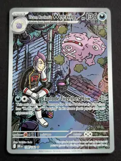 Team Rocket's Weezing 199/182 Pokemon SV10 Destined Rivals Illustration Rare VLP - Image 1