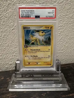 ?2006 Pokemon POP Series 3 Jolteon #3 Holo - PSA 8 NM-MT? - Image 4