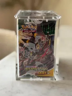 Pokemon TCG Sword & Shield Evolving Skies Booster Box w/Acrylic Case CASE FRESH - Image 2