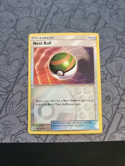 Pokemon: Nest Ball #123/149 Reverse Holo Sun And Moon 2017 Trainer - LP - T168 - Image 1