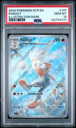 2024 POKEMON SCR EN-STELLAR CROWN ILLUSTRATION RARE #147 RABOOT PSA 10 - Image 1