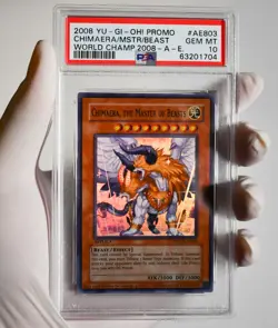 Yugioh World Champ: CHIMAERA, THE MASTER OF BEASTS WCPS-AE803 (GEM MINT) PSA 10 - Image 1