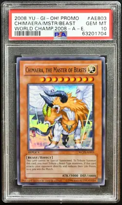 Yugioh World Champ: CHIMAERA, THE MASTER OF BEASTS WCPS-AE803 (GEM MINT) PSA 10 - Image 4