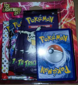 Pokemon TCG Lightning Set 4 Booster Packs and 1 Bonus Card - Image 1