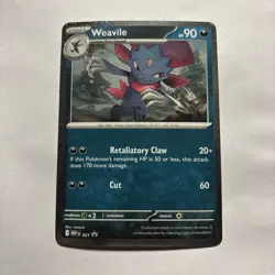Weavile 021 Cosmos Holo Promo Pokemon Mega Evolution - Image 1