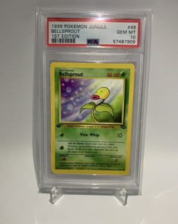 1999 POKEMON JUNGLE 1ST EDITION BELLSPROUT #49 PSA 10 GEM MINT ENGLISH VINTAGE - Image 1