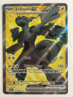 Pokemon TCG Black Bolt Full Art Zekrom EX 158/086 Near Mint - Image 1