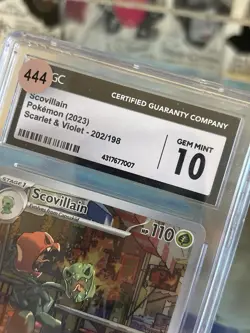 Graded 10 CGC Scovillian 202/198 Pokemon TCG Scarlet and Violet Secret Foil Mint - Image 2