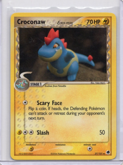 Croconaw 27/101 Delta Species EX Dragon Frontiers Pokemon TCG LP - Image 1